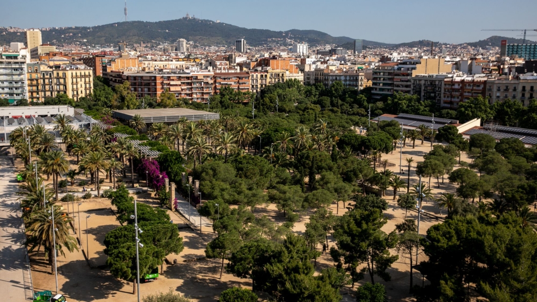 Barcelona desconfinada. Plaça d'Espanya i Parc de l'Escorxador